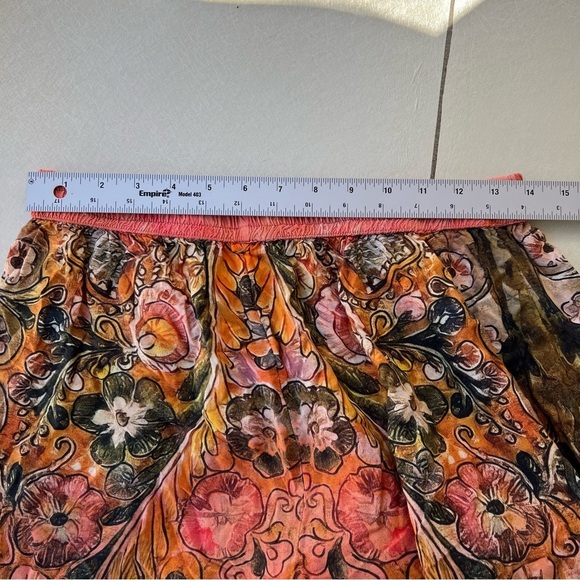 NATURAL LIFE Orange and Black Paisley Tunic Set Pants Top Women’s Size Large - Picture 8 of 11